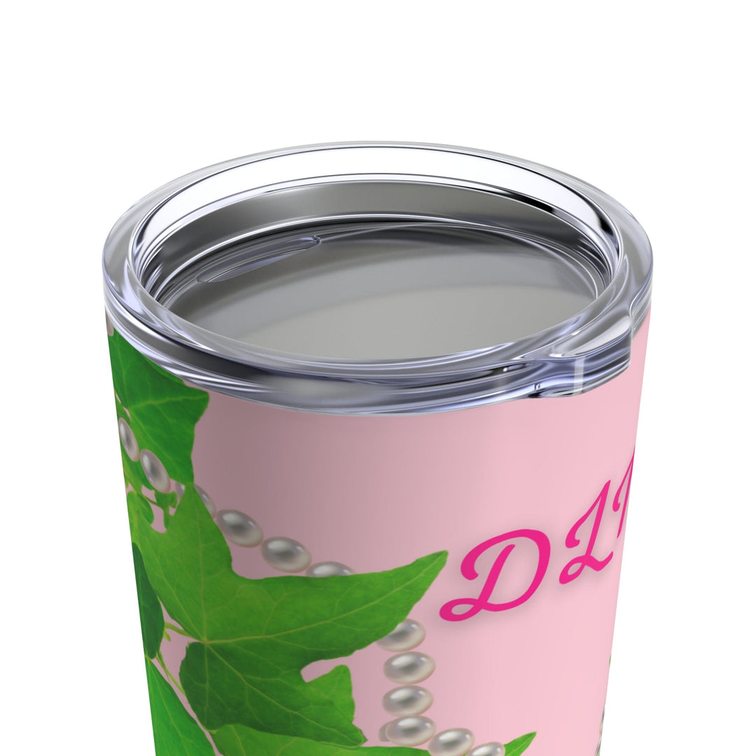 Ivy and Pearls Pink & Green Customized Tumbler 20oz