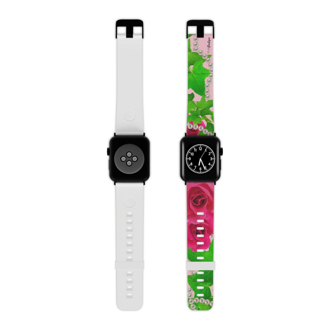 Ivy and Pearls Pink & Green Watch Band