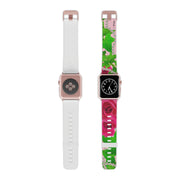 Ivy and Pearls Pink & Green Watch Band