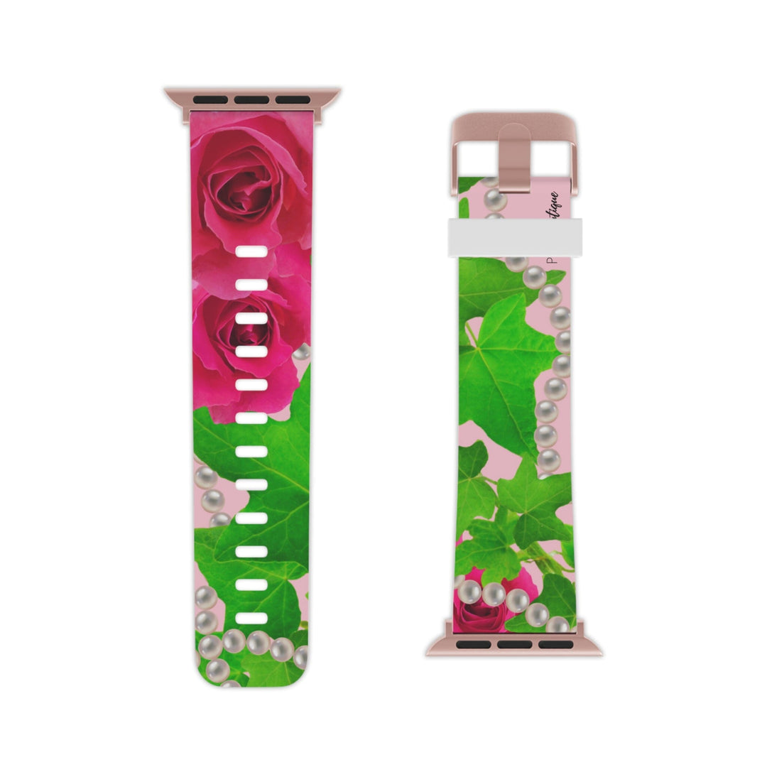 Ivy and Pearls Pink & Green Watch Band