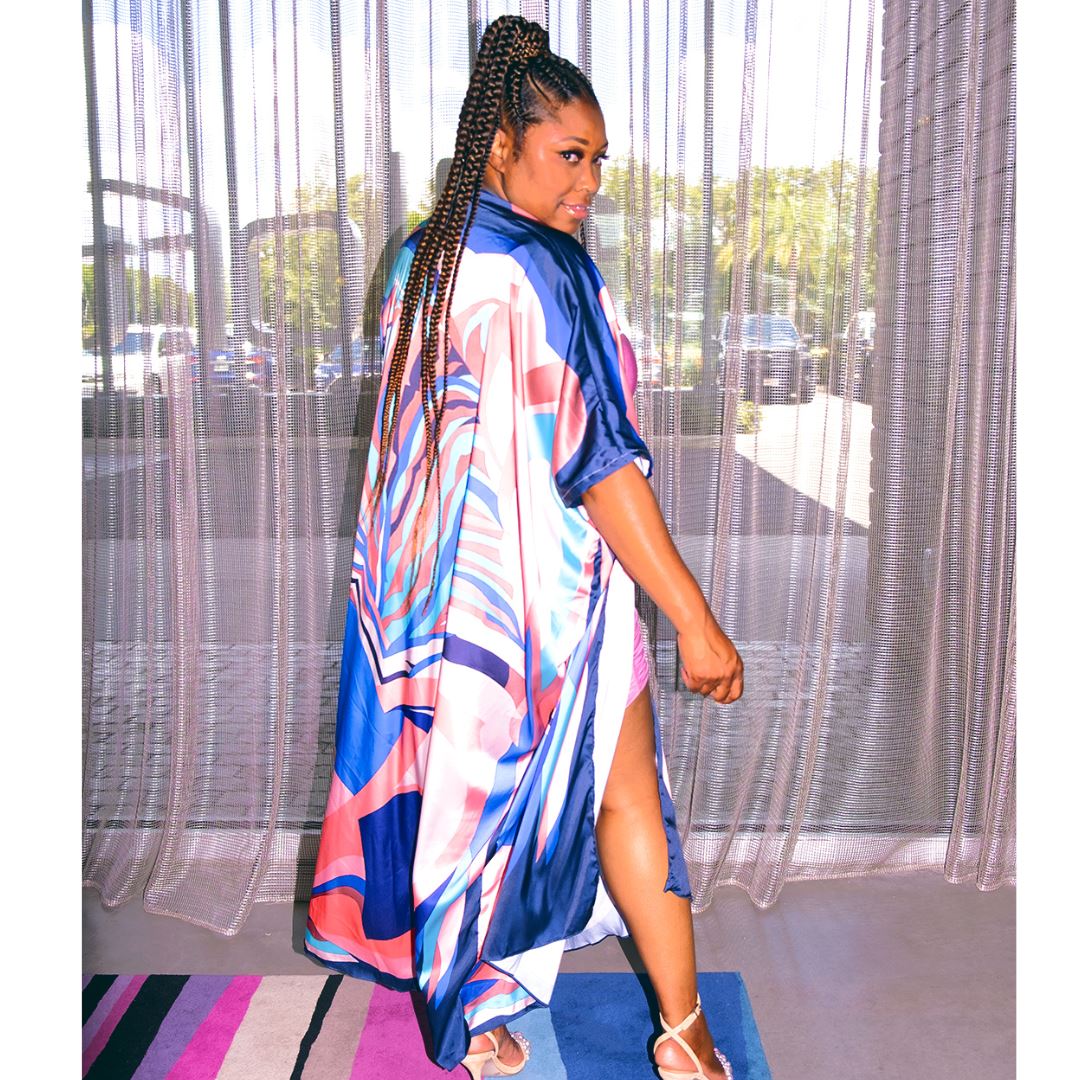 Abstract print Kimono