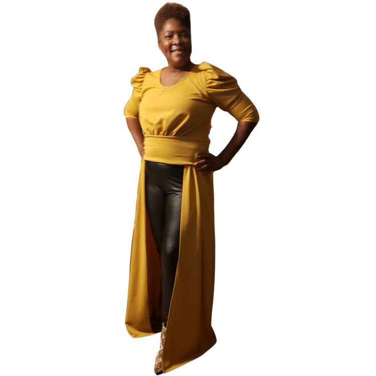 Mustard Diva Maxi Blouse - PNK Boutique