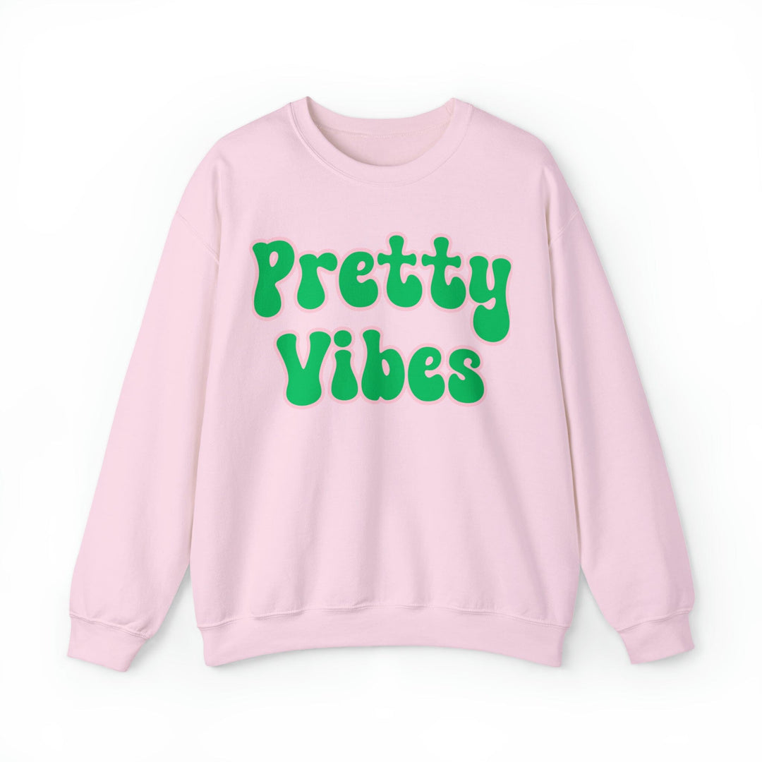 Pretty Vibes Pink and Green Crewneck Sweatshirt