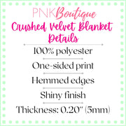 PNK Watercolor Pink & Green Crushed Velvet Blanket