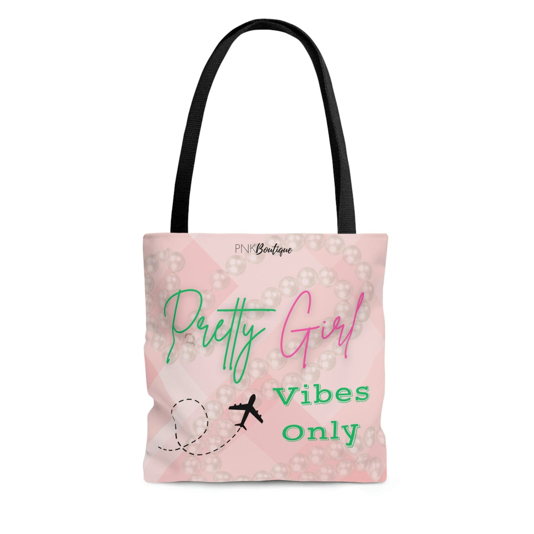 Pink and Green Pretty Vibes Only Tote Bag