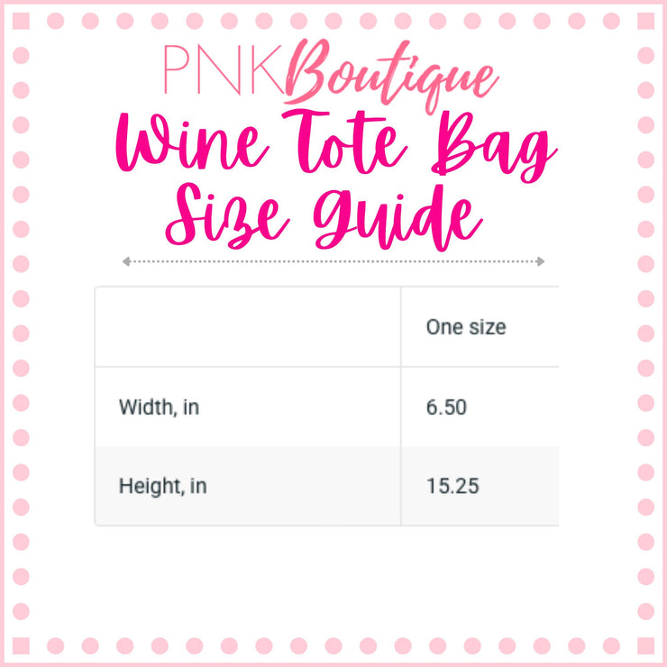 PNK Watercolor Pink & Green Personalized Wine Tote Bag