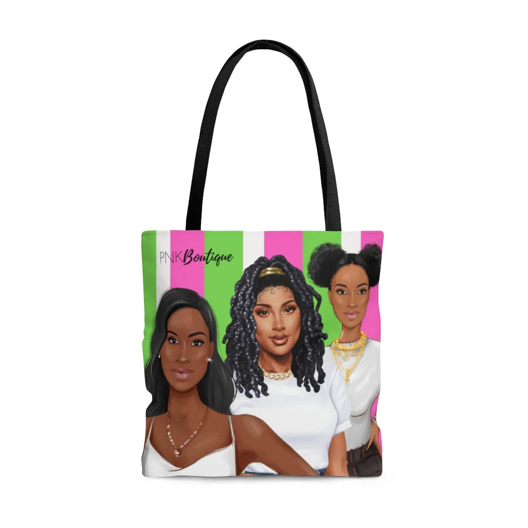 PNK Pink and Green Ladies Tote Bag