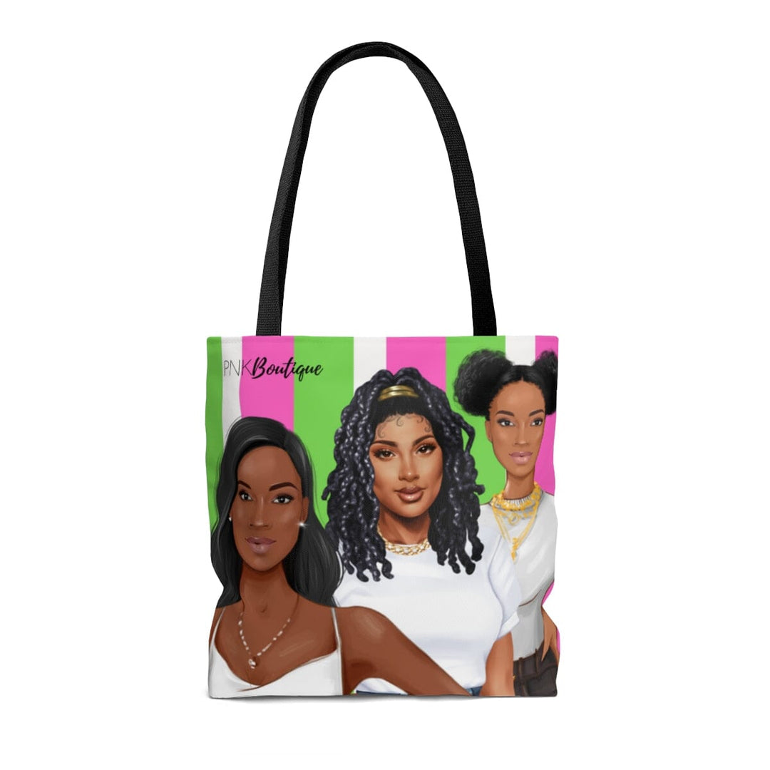 PNK Pink and Green Ladies Tote Bag