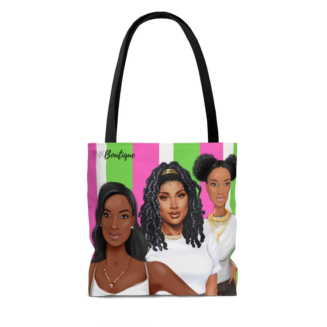 PNK Pink and Green Ladies Tote Bag