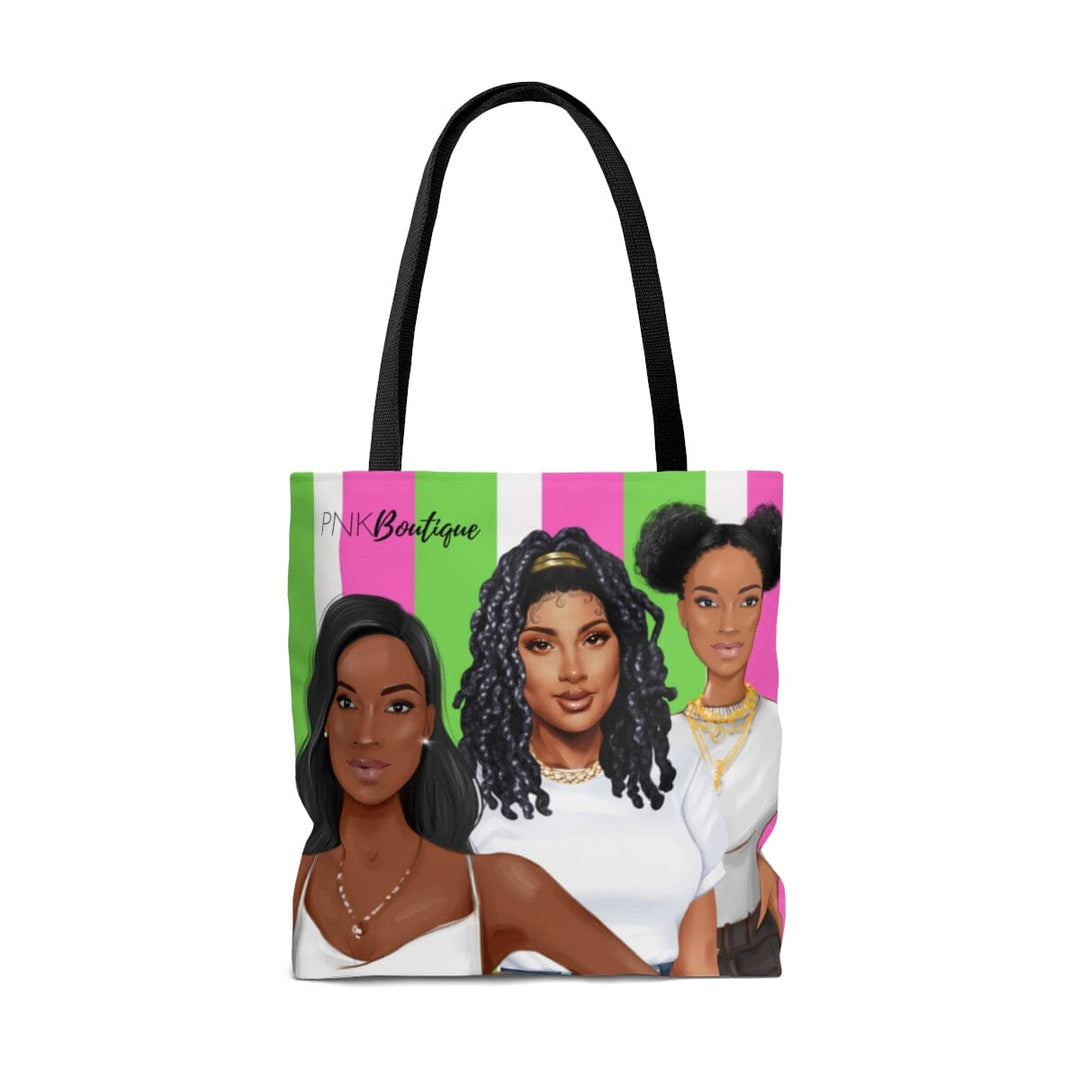 PNK Pink and Green Ladies Tote Bag