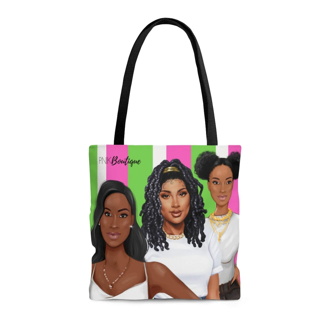 PNK Pink and Green Ladies Tote Bag