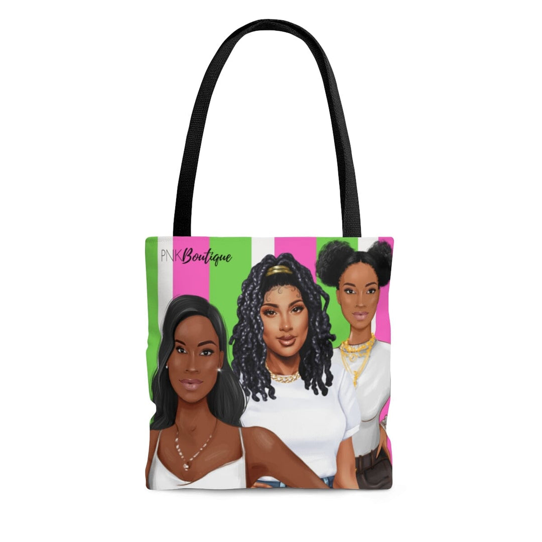 PNK Pink and Green Ladies Tote Bag