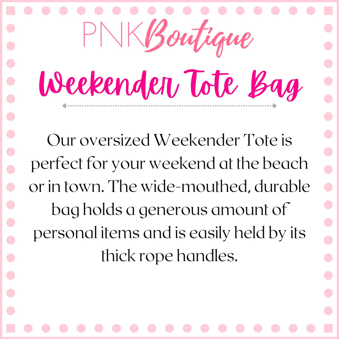 PNK Signature Pink & Green Personalized Weekender Bag