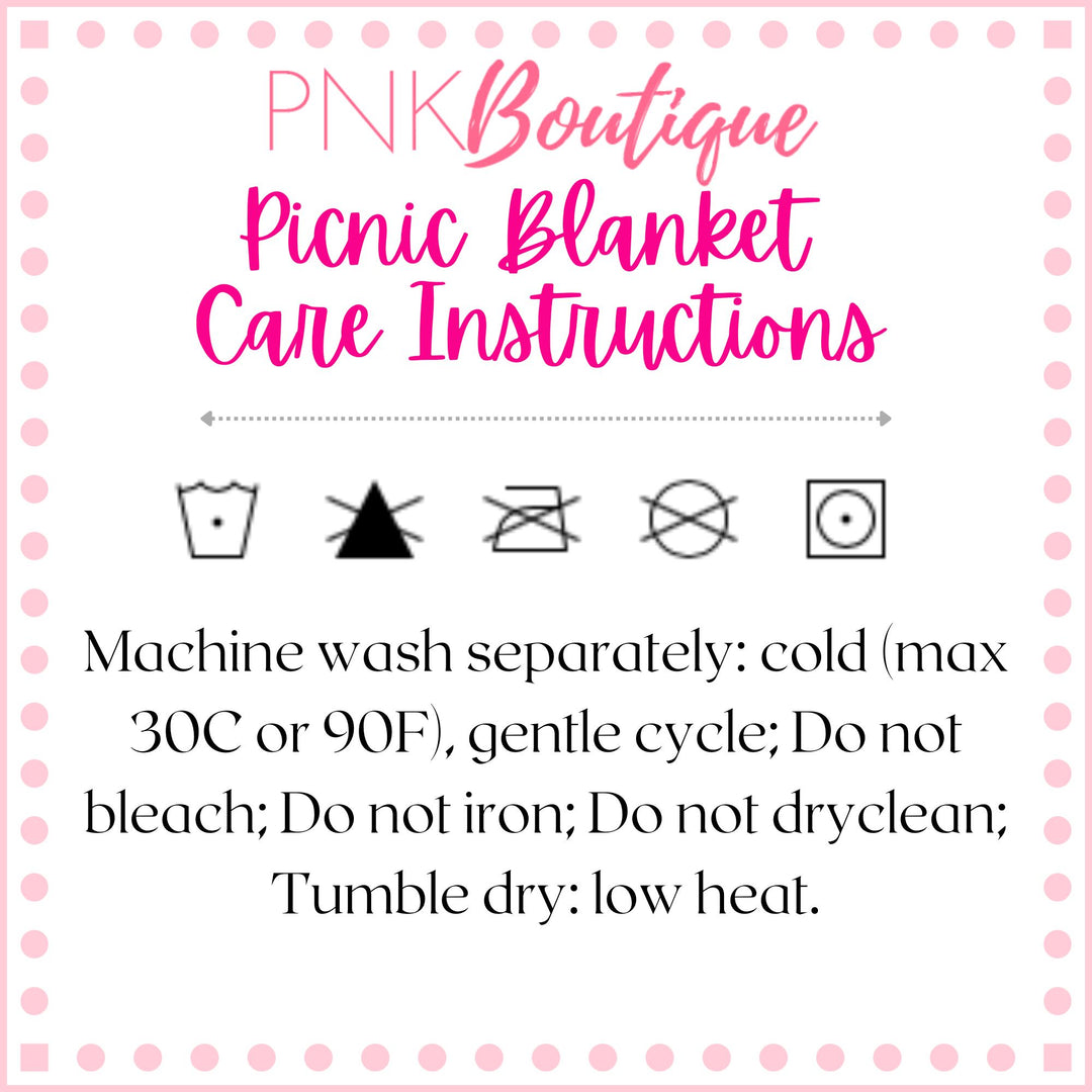 PNK Signature Pink & Green Picnic Blanket