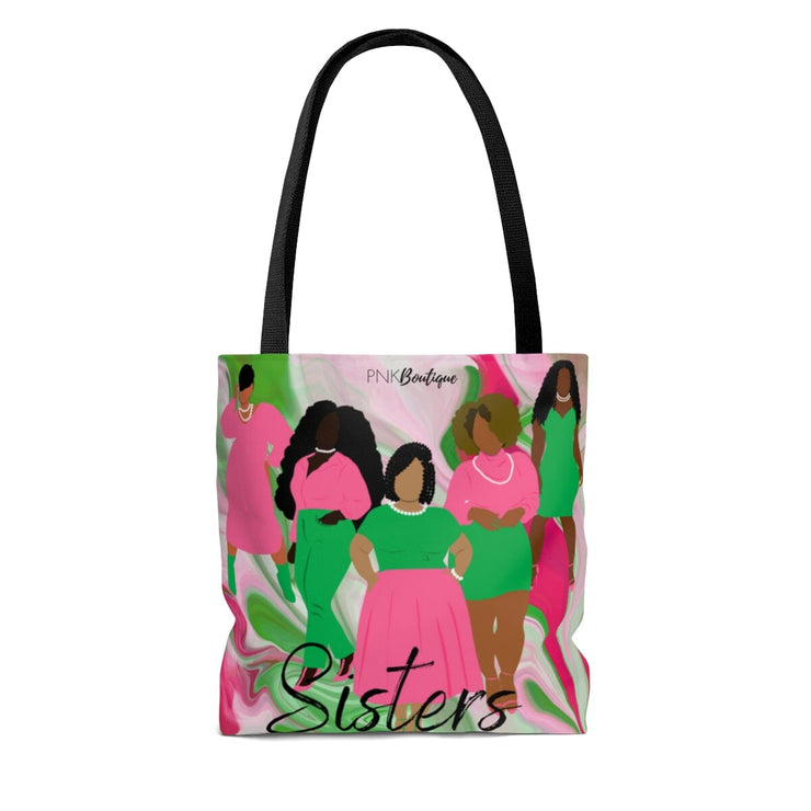 PNK Pink and Green Sisters Tote Bag