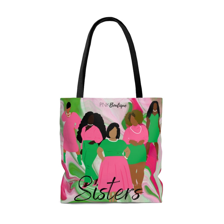 PNK Pink and Green Sisters Tote Bag