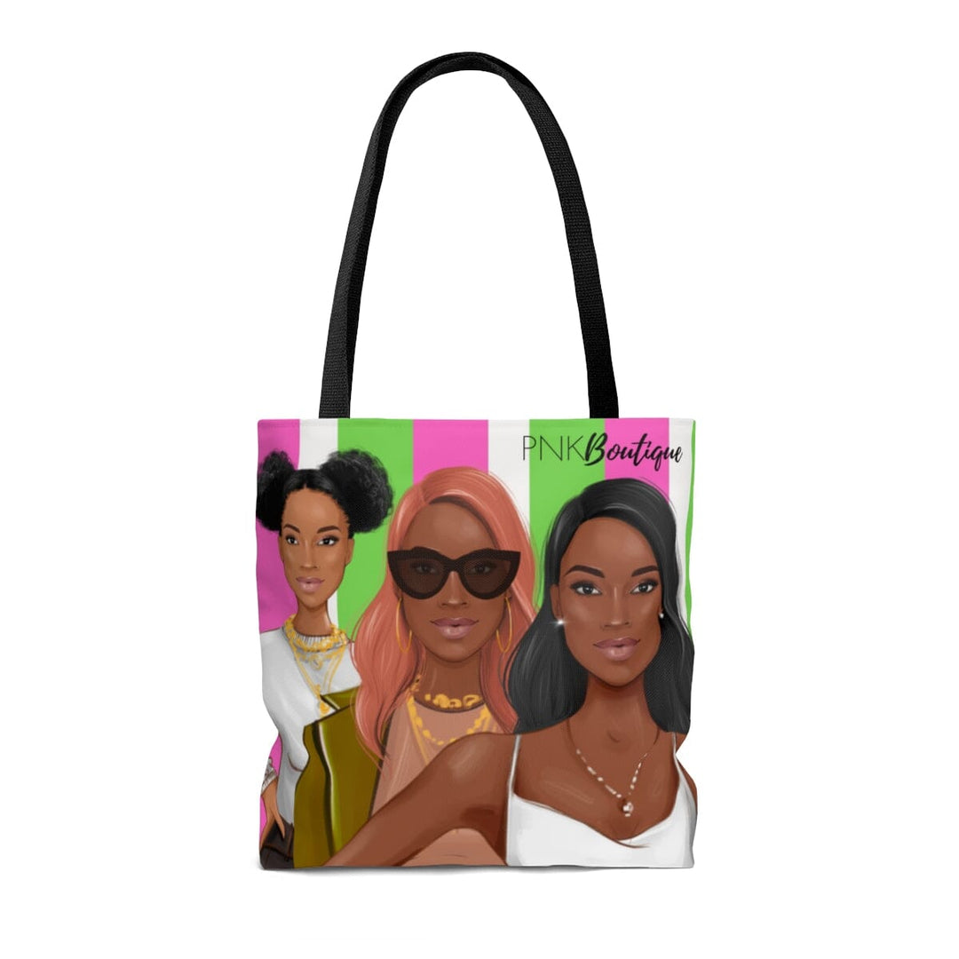 PNK Pink and Green Tote Bag