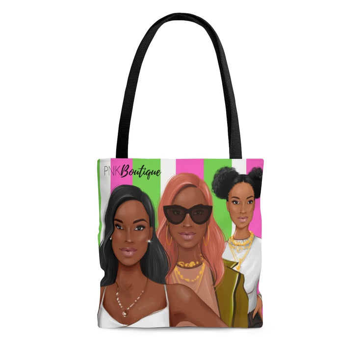 PNK Pink and Green Tote Bag