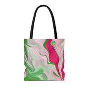 PNK Pink & Green Watercolor Tote Bag