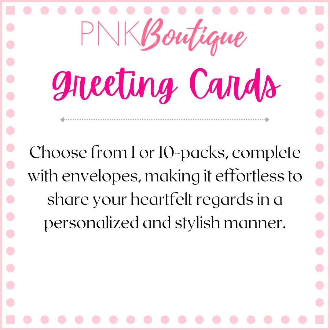 PNK Pink & Green Watercolor Greeting Cards (10-pcs)