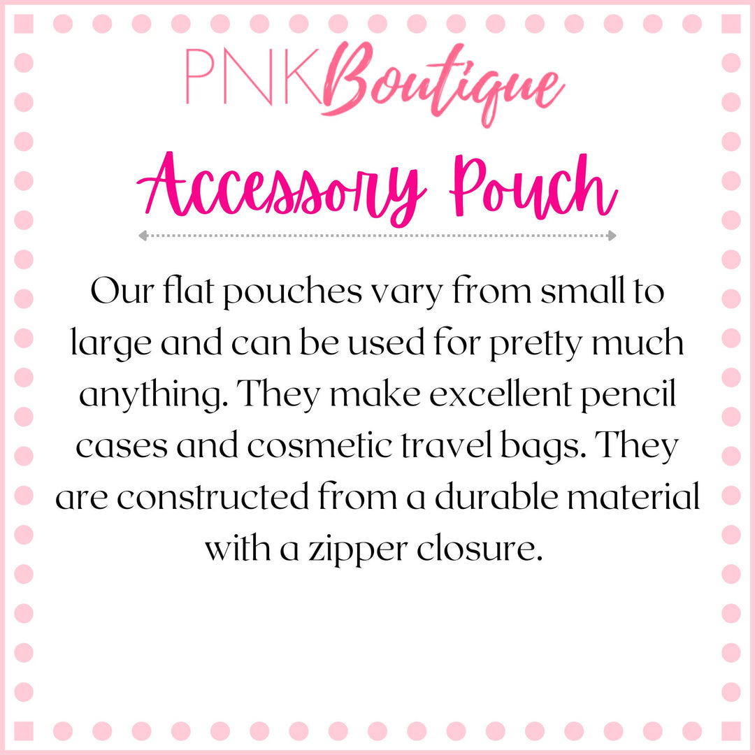 PNK Signature Pink & Green Accessory Pouch