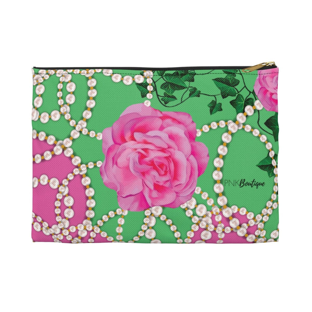 PNK Signature Pink & Green Accessory Pouch