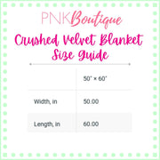 PNK Signature Pink & Green Crushed Velvet Blanket
