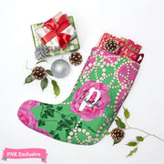 PNK Signature Pink & Green Christmas Stocking