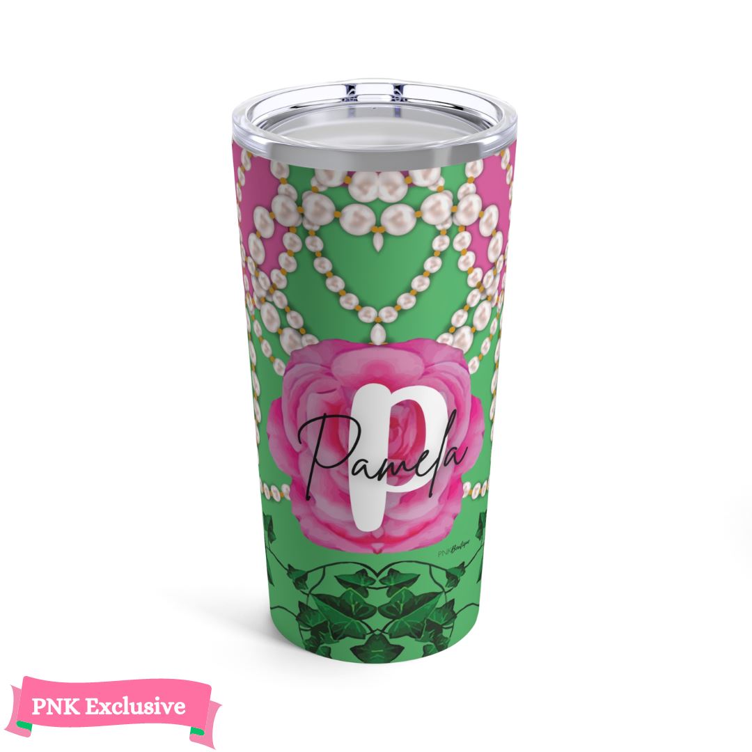 PNK Signature Pink & Green Customized Tumbler