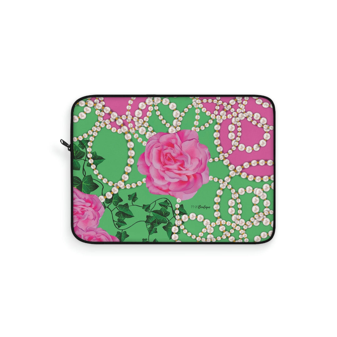 PNK Signature Pink and Green Laptop Sleeve