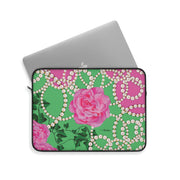PNK Signature Pink and Green Laptop Sleeve