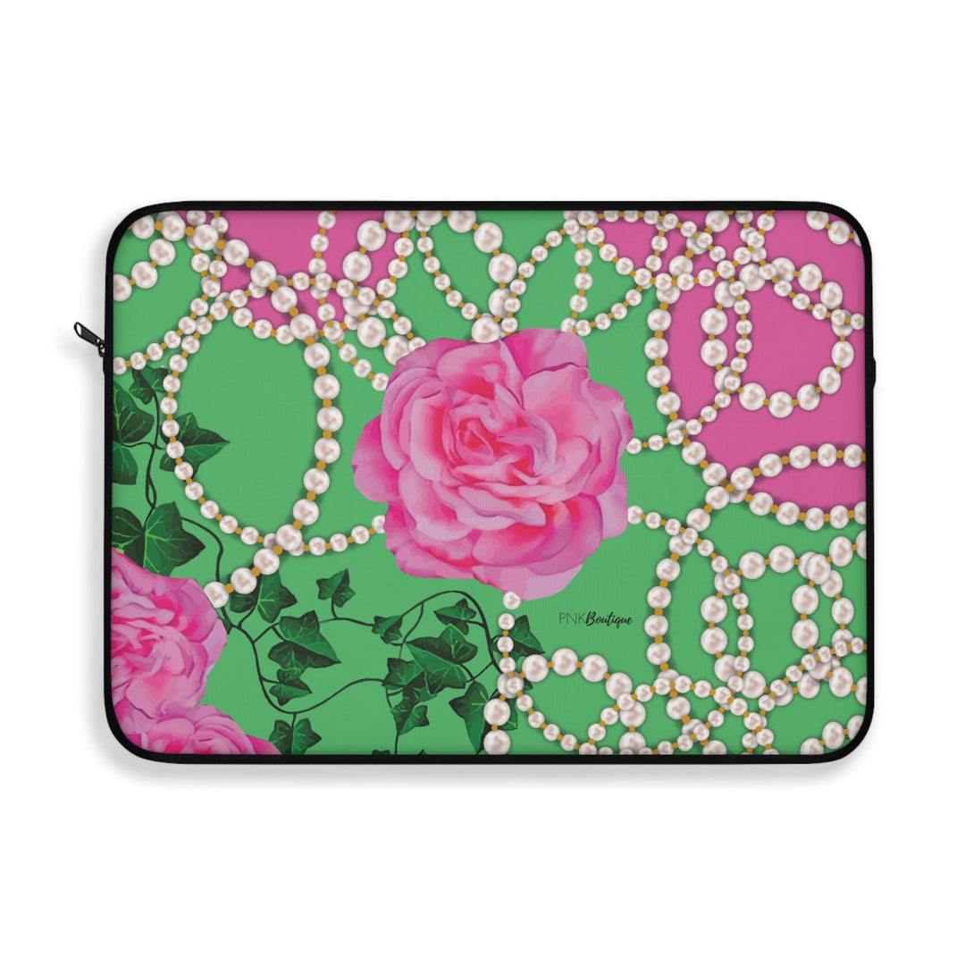 PNK Signature Pink and Green Laptop Sleeve