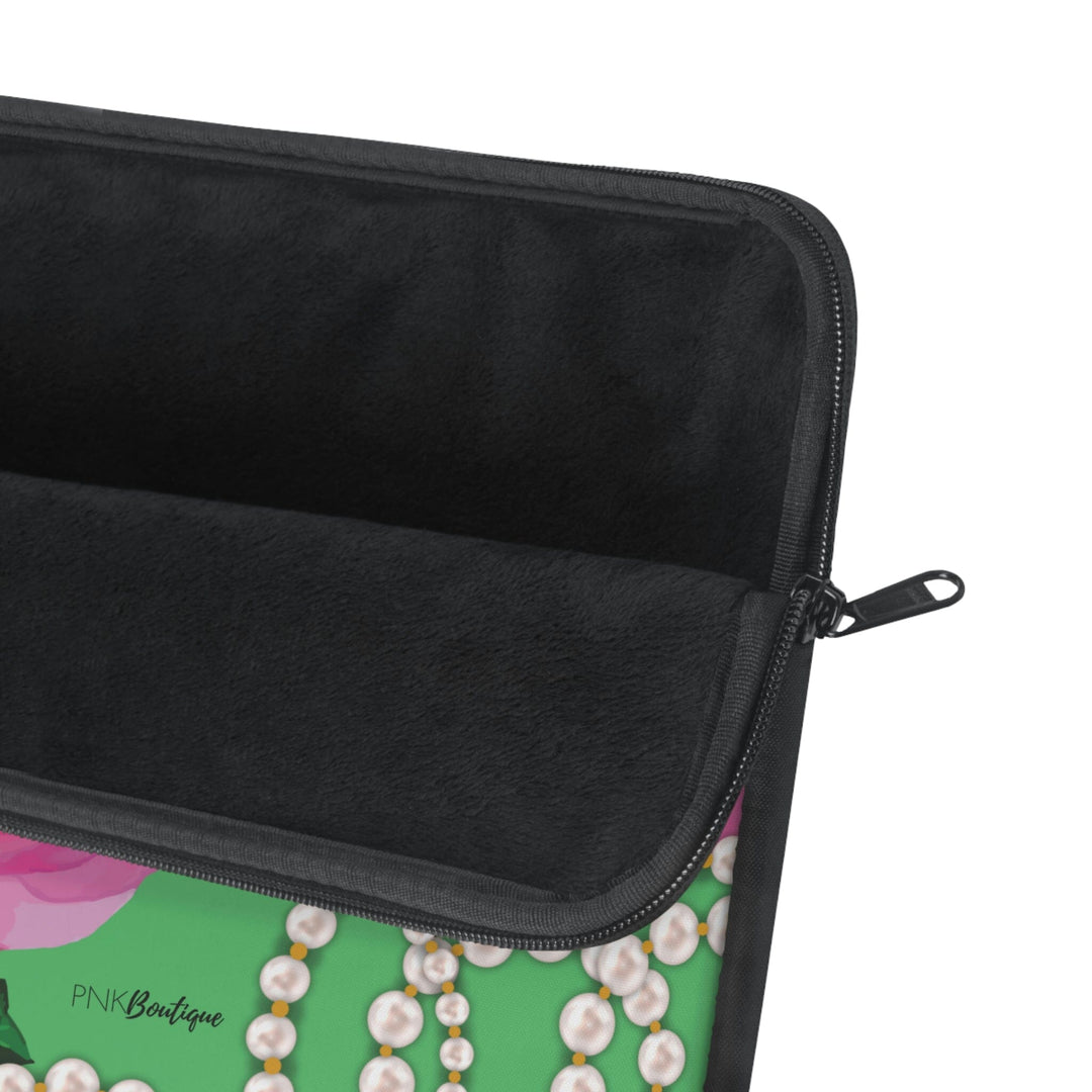 PNK Signature Pink and Green Laptop Sleeve