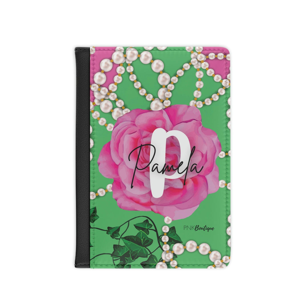 PNK Signature Pink & Green Personalized Passport Cover