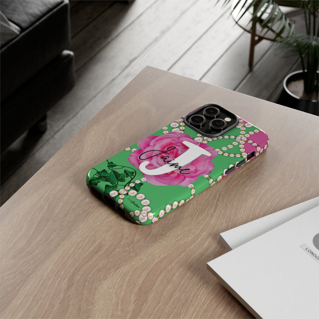 PNK Signature Pink & Green Personalized Phone Case