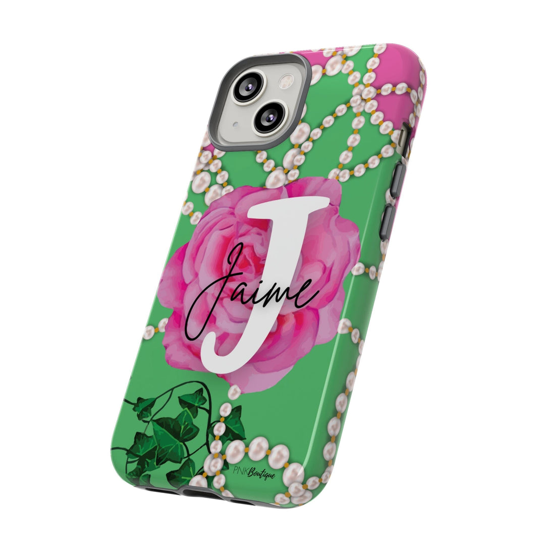 PNK Signature Pink & Green Personalized Phone Case