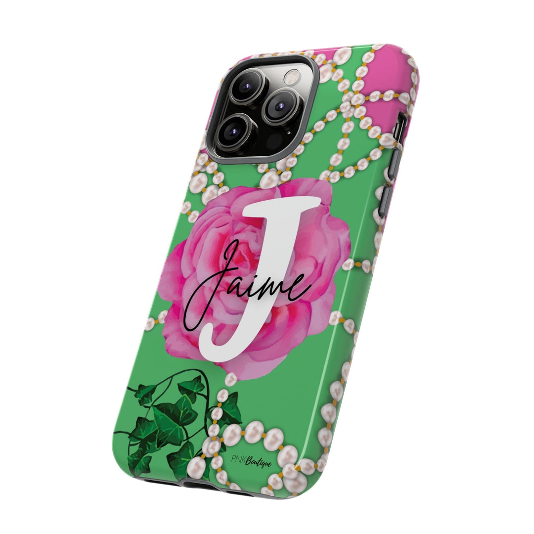 PNK Signature Pink & Green Personalized Phone Case