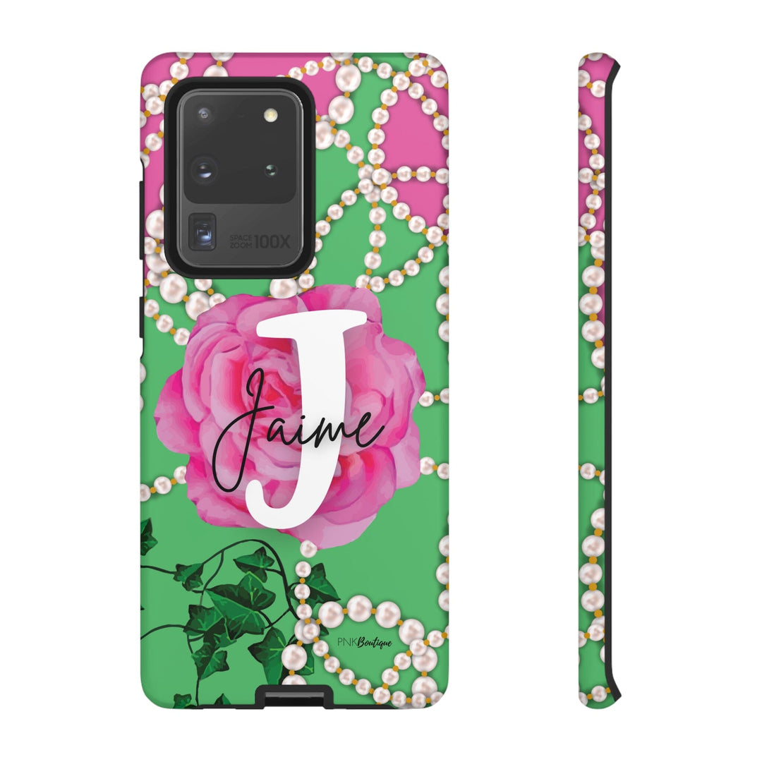 PNK Signature Pink & Green Personalized Phone Case