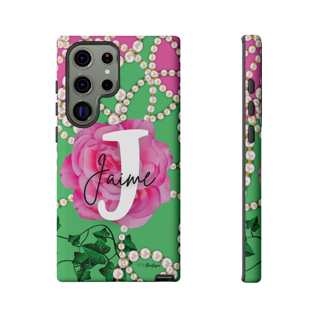 PNK Signature Pink & Green Personalized Phone Case