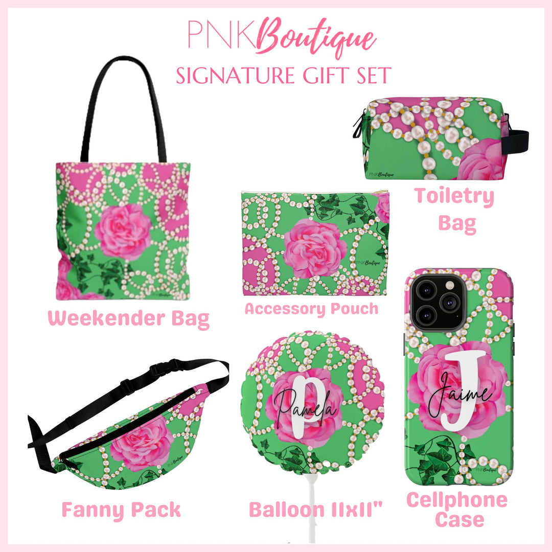 PNK Signature Pink & Green Tote Bag