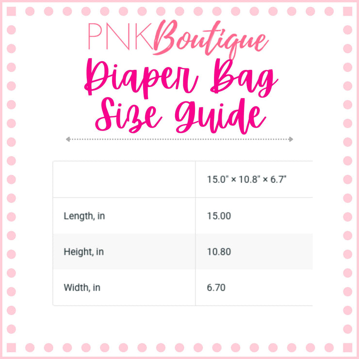 PNK Signature Pink & Green Multifunctional Diaper Backpack