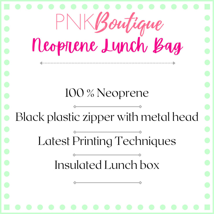 PNK Signature Pink & Green Neoprene Lunch Bag