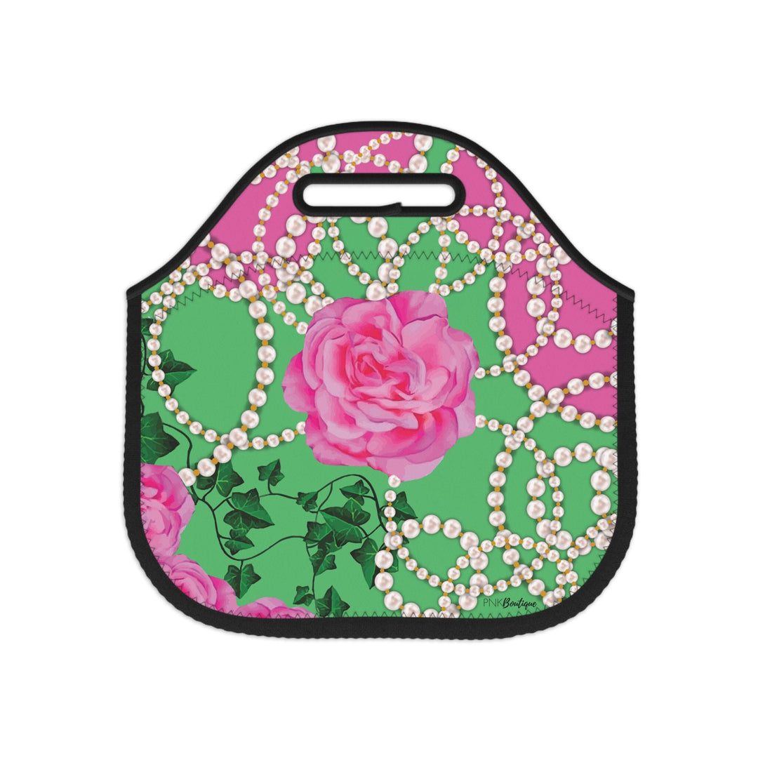 PNK Signature Pink & Green Neoprene Lunch Bag