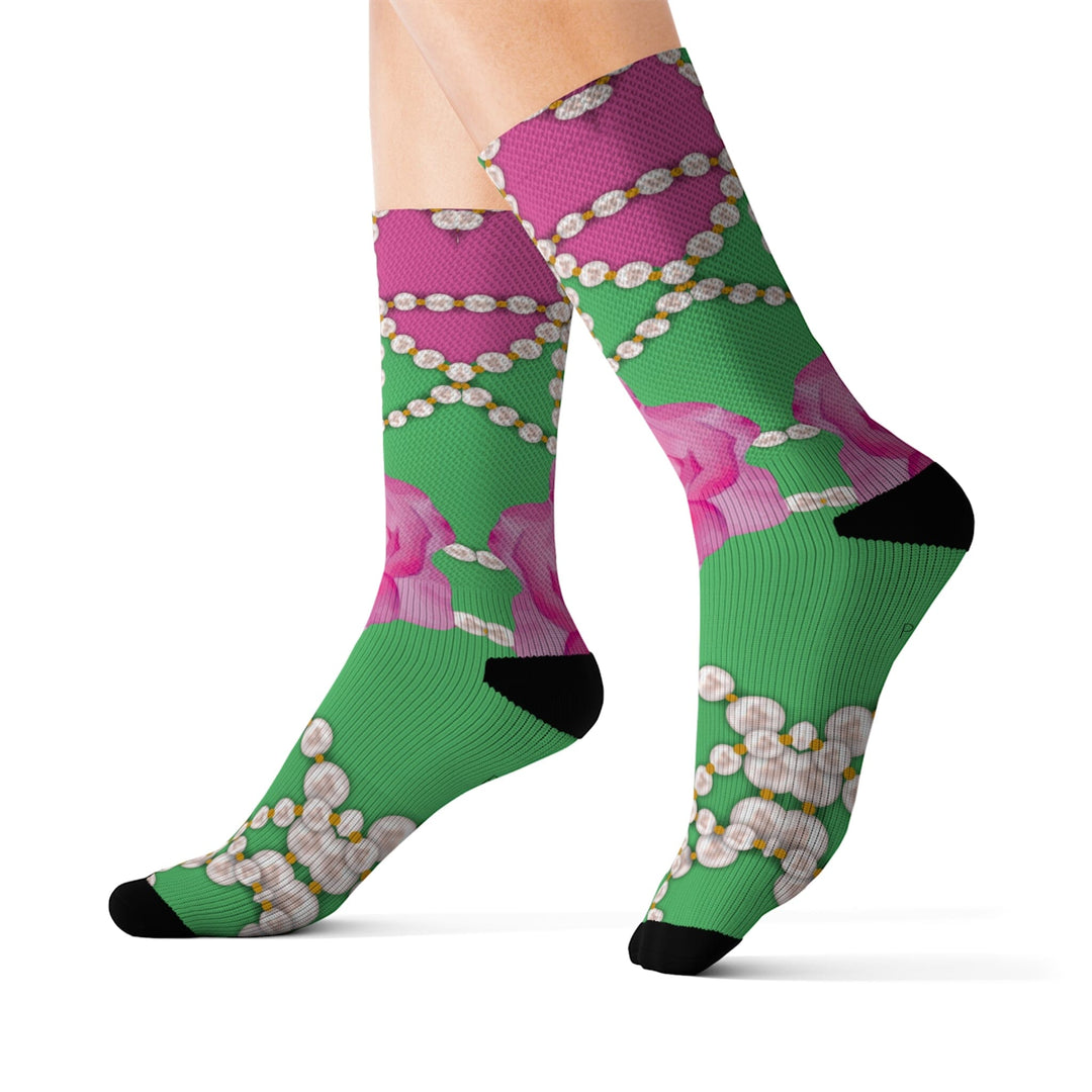 PNK Signature Pink & Green Socks