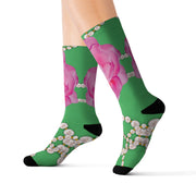 PNK Signature Pink & Green Socks