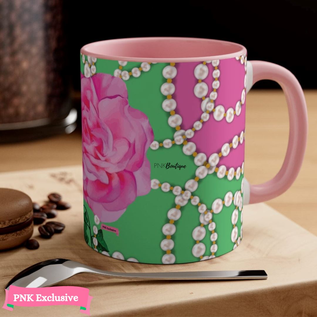 PNK Signature Pink & Green Coffee Mug