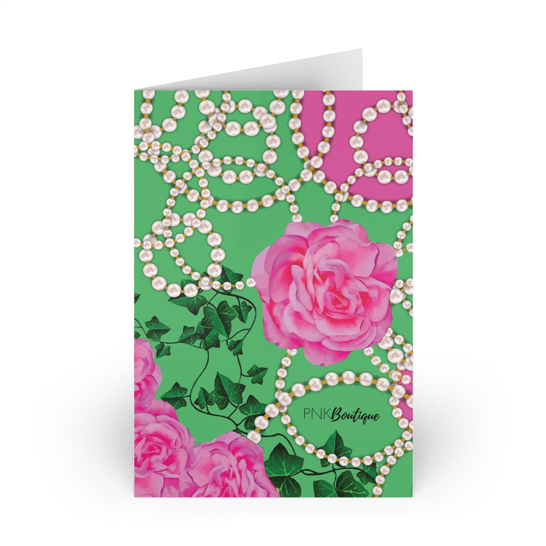 PNK Signature Pink & Green Greeting Cards (10-pcs)