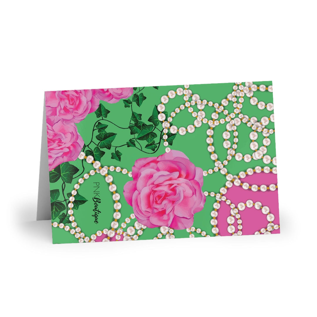 PNK Signature Pink & Green Greeting Cards (10-pcs)