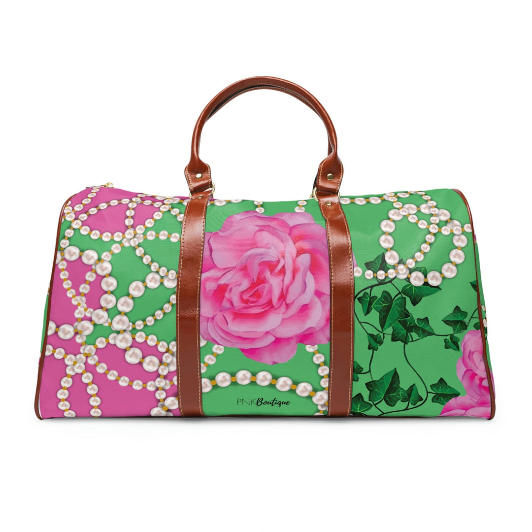 PNK Signature Pink & Green Waterproof Travel Bag