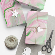 PNK Pink & Green Watercolor  Gift Wrap Papers